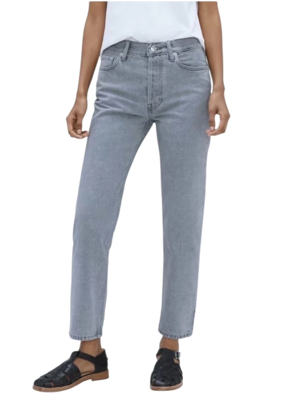 Everlane the Relaxed Straight Jean in Grey Regular Organic Cotton